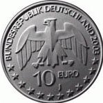 () Монета Германия (ФРГ) 2003 год 10 евро ""  Биметалл (Серебро - Ниобиум)  UNC
